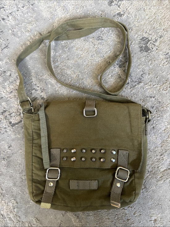 Mossimo Supply Co. Handbags - Y2K Mossimo Supply Co. Olive Green Canvas Messenger Crossbody Bag